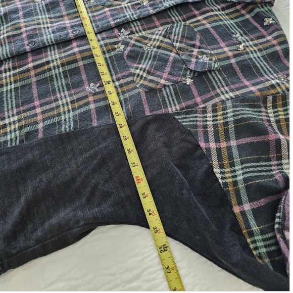 Free People Star Constellations Within Too Sequin Star Flannel Top - Picture 14 of 15